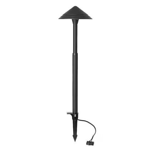 Case of (12) Hampton Bay Low Voltage 90 Lumens Black Outdoor Integrated LED Path Light with Adjustable Post Height - Lot 678