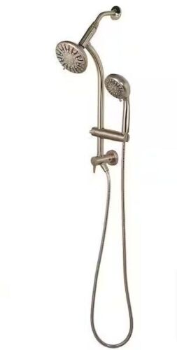Glacier Bay Raincan 6-Spray Round Shower Head with Adjustable Heads in Brushed Nickel - Lot 762