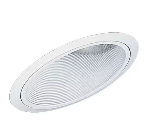 Lot of (12) Progress Lighting 6 in. White Recessed Baffle Trim for Sloped Ceilings - Lot 883