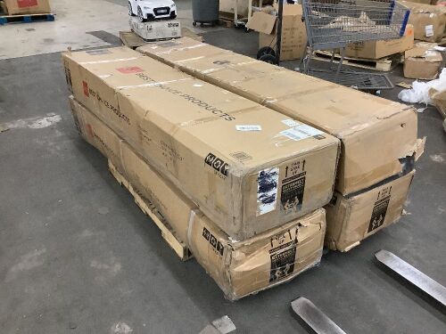 Lot of (4) 2-Tier Square LED Cantilever Offset Umbrella w/ 360 Rotation, Base - 10x10ft - Uninspected  - Lot 131