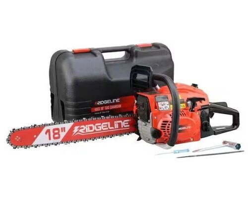 RIDGELINE 18 in. 45 cc Gas Chainsaw with Case - Lot 46