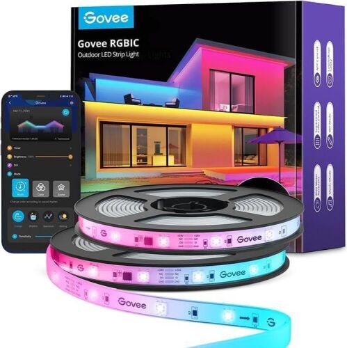  Govee Outdoor RGBIC LED Strip Lights, 2 Rolls of 32.8ft   - Lot 222