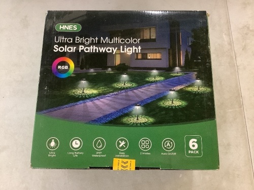 RGB Solar Pathway Lights, 6 Pack  - Lot 229