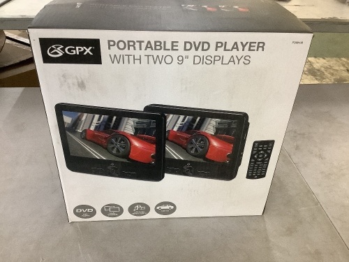 GPX Portable DVD Player with Two 9" Displays  - Lot 706