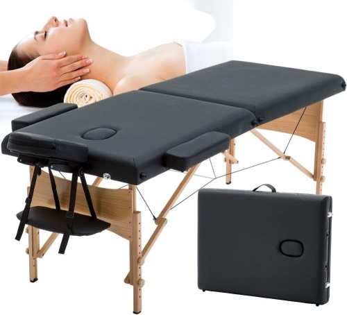 Portable Massage Table with Solid Wooden Legs - Lot 71