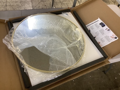 Wall Mount Round Mirror  - Lot 603