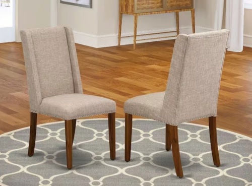 East West Furniture Florence Parson Dining Room Chairs, Set of 2  - Lot 611