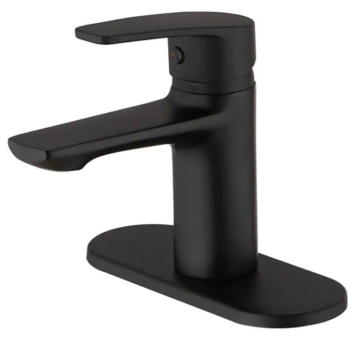 BWE Single Hole Single-Handle Bathroom Faucet in Matte Black - Lot 855