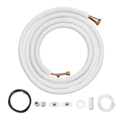 VEVOR 16 ft. Mini Split Line Set 1/4 in. and 1/2 in. O.D Copper Pipes Tubing and Triple-Layer Insulation for Air Conditioning - Lot 862