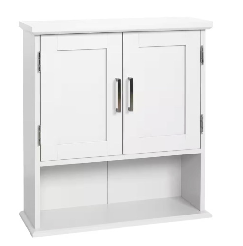 Glacier Bay Shaker Style 23 in. W x 8.5 in. D x 26 in. H Bathroom Storage Wall Cabinet in White - Lot 867