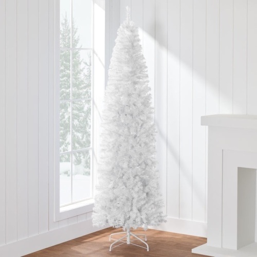 12' White Artificial Pencil Holiday Christmas Tree - Lot 148