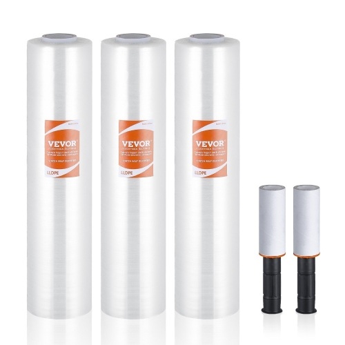 VEVOR Stretch Film, 15 inches x 1000 feet, 3 Pack, 60 Gauge - Lot 637