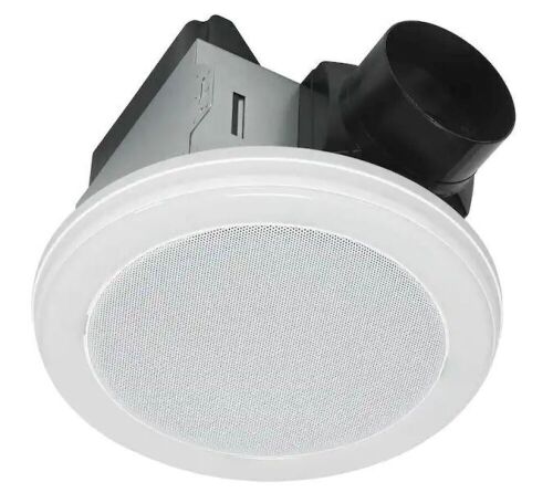 HOMEWERKS 80 CFM Ceiling Mount Bathroom Exhaust Fan with Bluetooth Speaker and LED Light - Lot 749