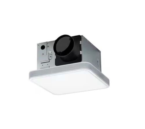 HOMEWERKS 110 CFM LED Ceiling Mounted Bathroom Exhaust Fan with Alexa Voice Assistant and Bluetooth Speakers - Lot 830