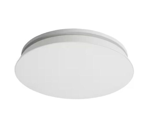 HOMEWERKS Round Decorative White 80 CFM Ceiling and Wall Mounted Bathroom Ventilation Exhaust Fan with Dimmable LED Light - Lot 832