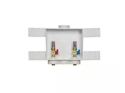 Oatey Quadtro 2 in. Copper Sweat Connection Washing Machine Outlet Box with Water Hammer Arresters - Lot 838
