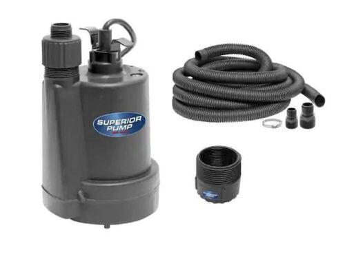 Superior Pump 1/4 HP Submersible Thermoplastic Utility Pump Kit - Lot 839