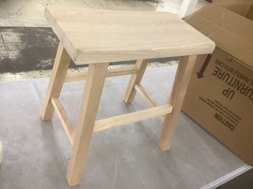 International Concepts 18 in. Unfinished Wood Bar Stool - Lot 201