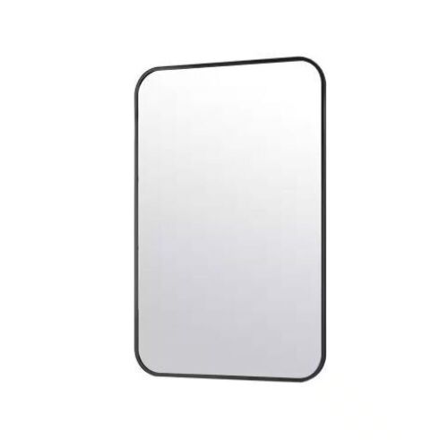 XRAMFY 30 in. W x 48 in. H Rectangular Framed Black Wall Mirror - Lot 205