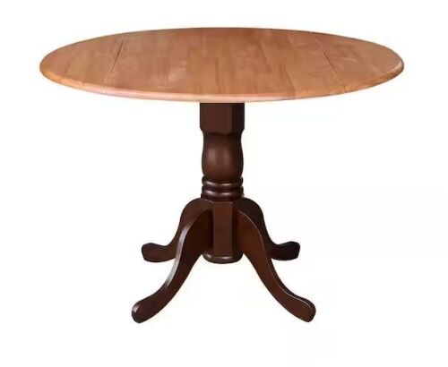 International Concepts Cinnamon and Espresso Drop-Leaf Dining Table - Lot 209