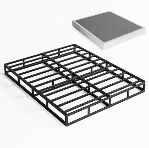 HOMZENE 5 in. H Queen Size Box Spring with Metal Structure, Mattress Foundation with Frabric Cover, Heavy-Duty - Lot 217