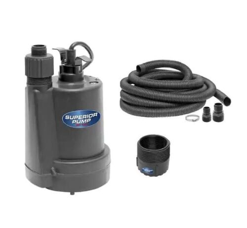 Superior Pump 1/4 HP Submersible Thermoplastic Utility Pump Kit - Lot 420