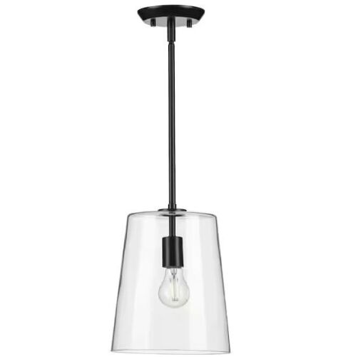 Progress Lighting Clarion 1-Light Black Small Pendant - Lot 804