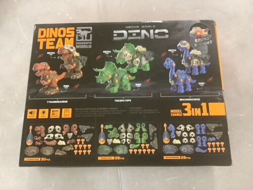 Dinobots World Take Apart Light and Sound Dino 3-in-1 Model - Lot 517