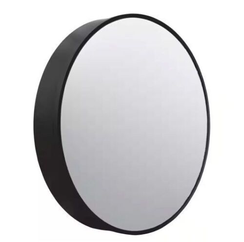 Glacier Bay 30 in. W x 30 in. H Round Matte Black Medicine Cabinet with Mirror - Lot 613