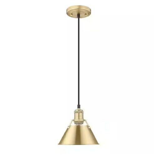 Golden Lighting Orwell 100-Watt 1-Light Brushed Champagne Bronze Mini Pendant Light - Lot 819