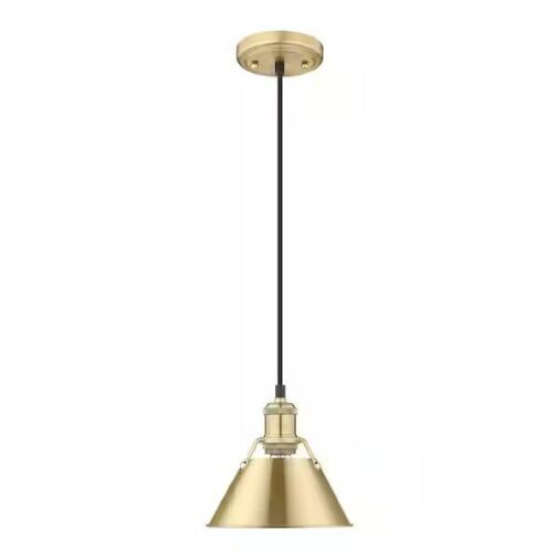Golden Lighting Orwell 100-Watt 1-Light Brushed Champagne Bronze Mini Pendant Light - Lot 820