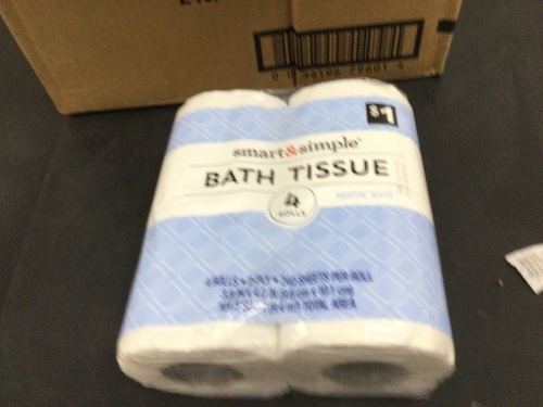 Box of Smart&Simple Bath Tissue 2-Ply - Lot 5759