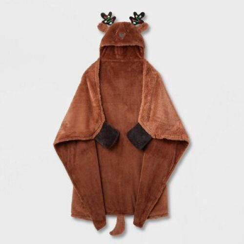 Wondershop Reindeer Hooded Blanket - Lot 5932