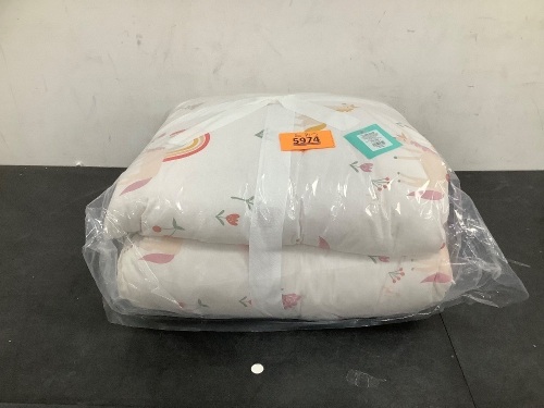 Full / Queen Value Set Unicorn Floral Pink - Lot 5974