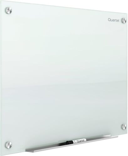Magnetic Glass Dry Erase Whiteboard, Infinity, Frameless Mounting - Lot 5980