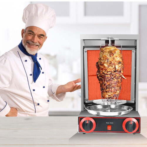 Doner Kebab Machine Shawarma Grill Rotating Oven Spinning, Gas 2-Burner, Electric - Lot 5984