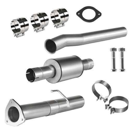 4.0" DPF & Cat Delete Pipe With Muffler for 2011-2023 Ford 6.7 Powerstroke Diesel - Lot 99