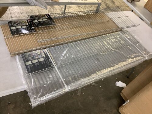 Lot of (5) Rubbermaid Wire Shelf 4' x 16", Works with FastTrack Rail - Lot 167