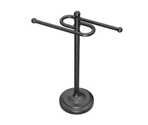 Gatco Countertop S-Style Towel Holder in Matte Black - Lot 363