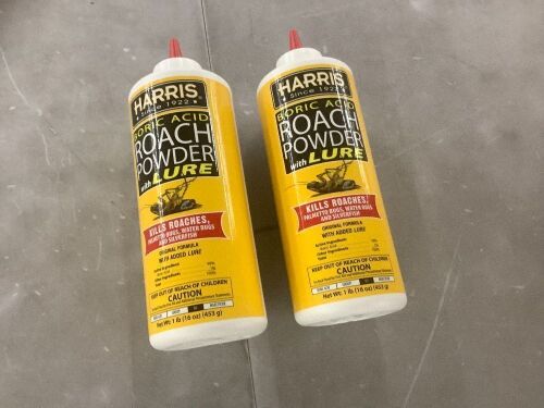Lot of (2) Harris Boric Acid Roach Powder  - Lot 376