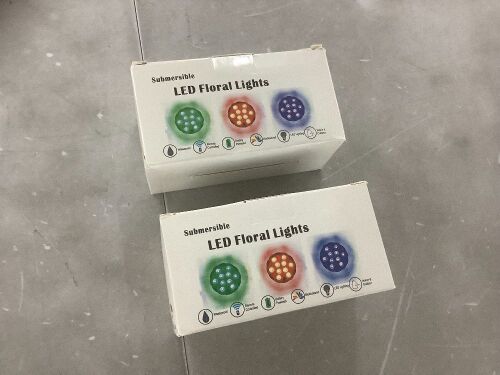 Lot of (2) Submersible LED Floral Lights  - Lot 377