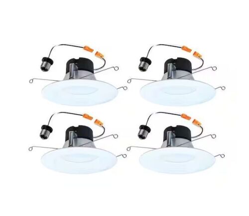 HALO LT 5/6 in. LED Retrofit Module with Baffle Trim 5CCT 750lm, 4 Pack - Lot 389
