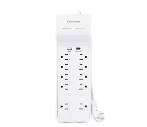 Lot of (5) CyberPower 10-Outlet Surge Protector with USB and 4 ft. Cord - Lot 394