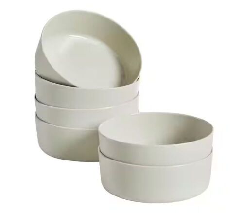 Lot of (2) Home Decorators Collection Trenblay Melamine Dinner Bowls in Natural Beige, Set of 6 - Lot 429