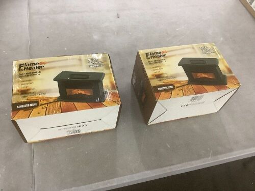 Lot of (2) Mini Flame Heaters  - Lot 479
