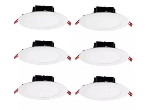 Commercial Electric Box on Top Integrated LED 6 in Round Canless Recessed Light, White Soft White 6-Pack - Lot 586