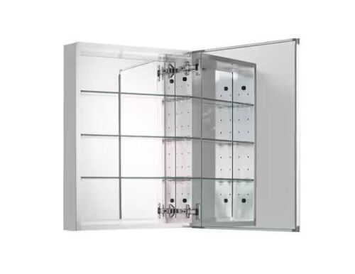 Glacier Bay 20 in. W x 26 in. H Rectangular Medicine Cabinet with Mirror - Lot 661