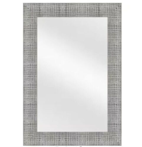 Home Decorators Collection 24 in. W x 35 in. H Rectangular Plastic Framed Wall Mirror in Brushed Nickel - Lot 667