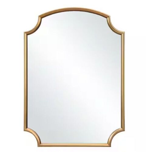 Home Decorators Collection 19.75 in. W x 27.5 in. H Novelty/Specialty Polystyrene Framed Wall Mirror in Gold, 2 Pack  - Lot 877