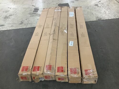 Lot of (6) 9' Square Solar LED Patio Umbrellas - Uninspected - Lot 431
